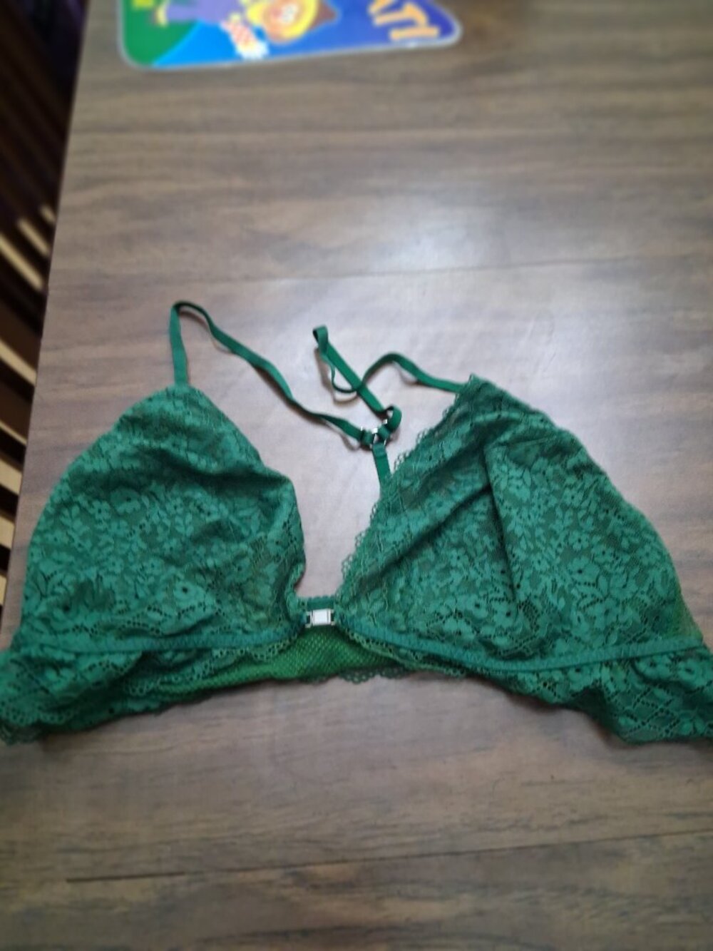 Gilligan & O'Malley lacy green bralette xl